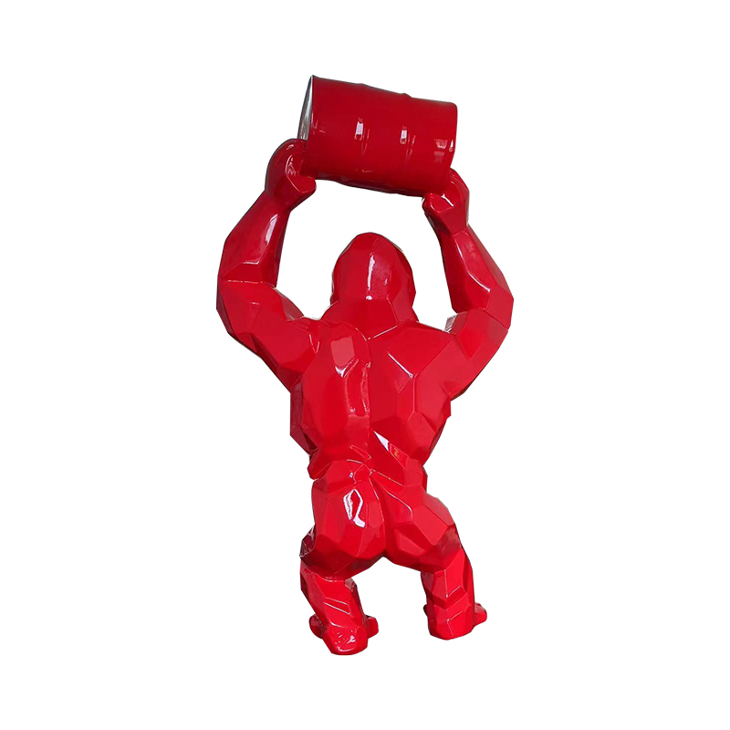 আউটডোর আর্ট ডিসপ্লেগুলির জন্য কং ওরেঙ্গুটান উত্তোলন বালতি ভাস্কর্য আউটডোর আর্ট ডিসপ্লেগুলির জন্য কং ওরেঙ্গুটান উত্তোলন বালতি ভাস্কর্য